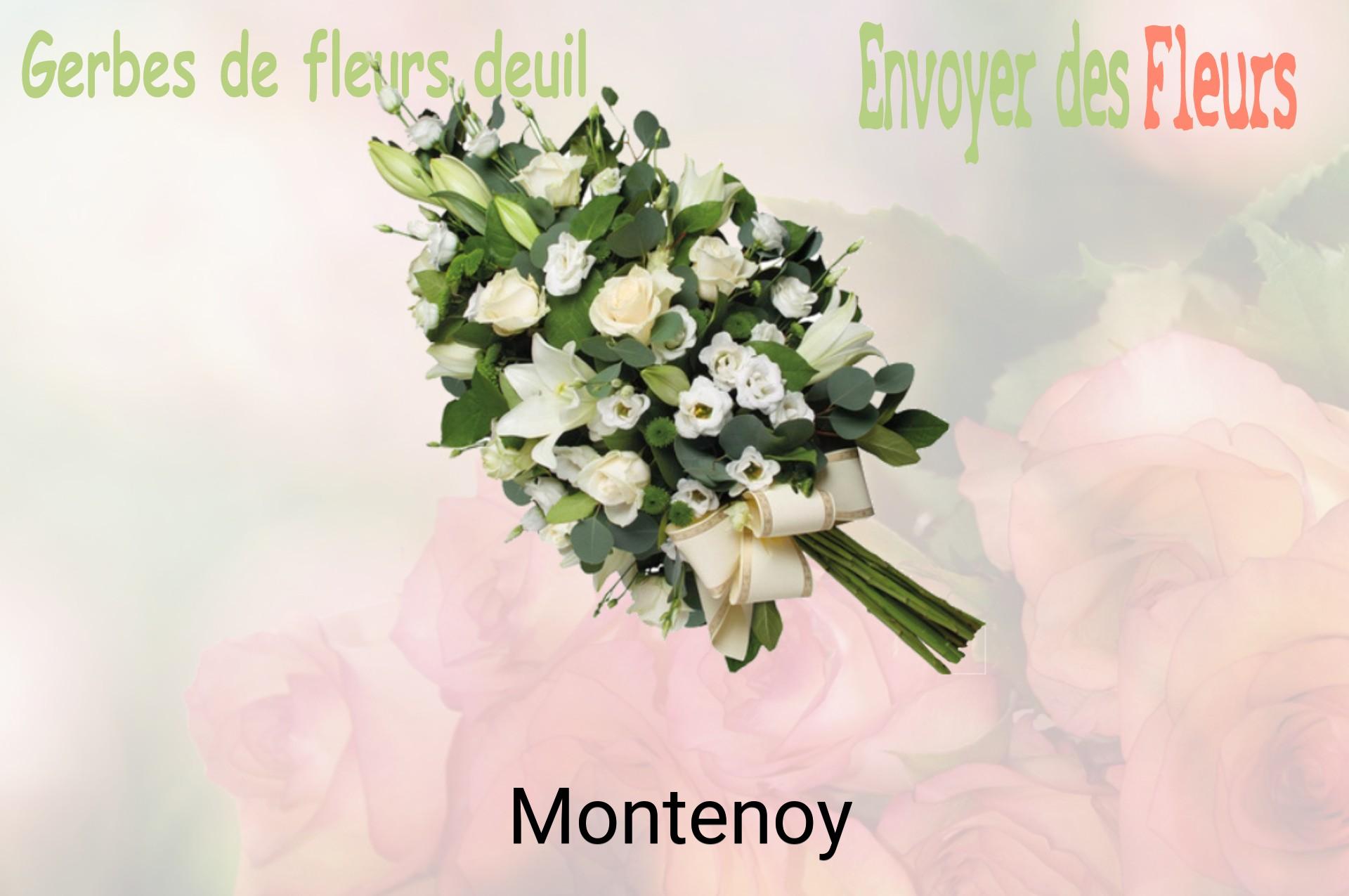 Gerbe de fleurs de deuil livrée à Montenoy